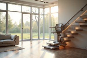 Monte-escalier sans installation pour améliorer l'accessibilité à domicile