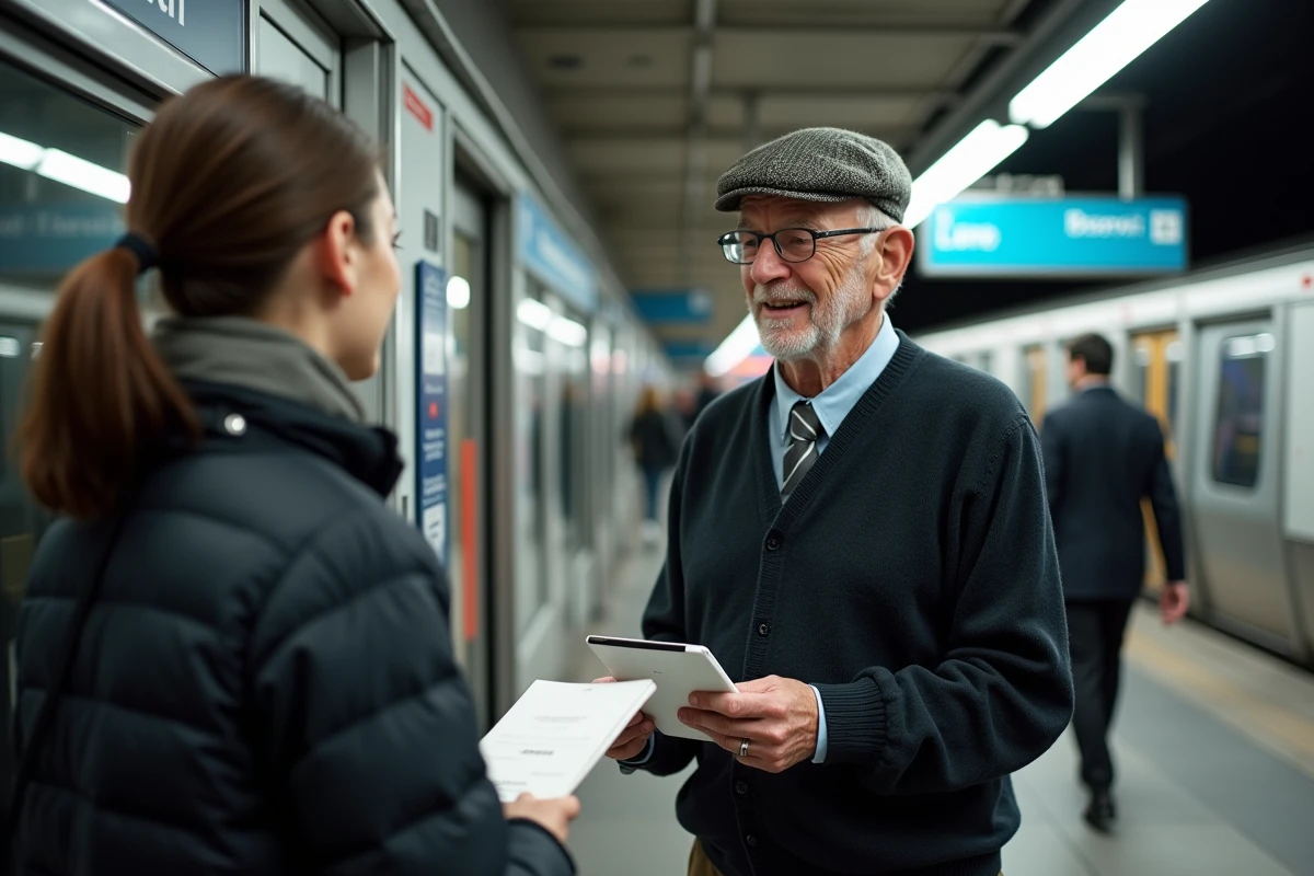 Homme senior présentant sa pièce d